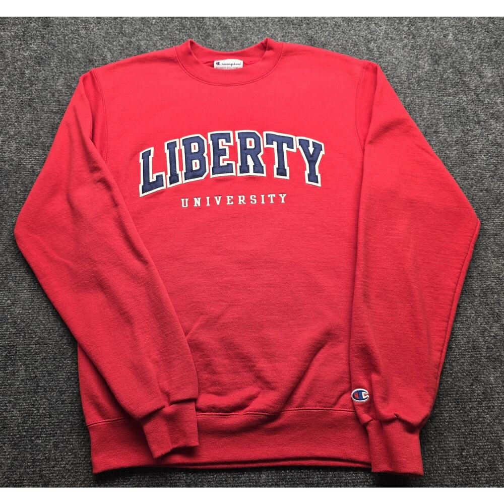 Liberty University Flames Red Champion Athletic Wear Sweatshirt SMALL